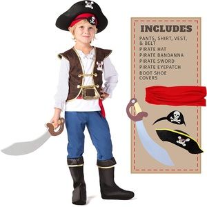 🏴‍☠️Pirate Costume by Spooktacular Creations VGUC All Accessories Included!